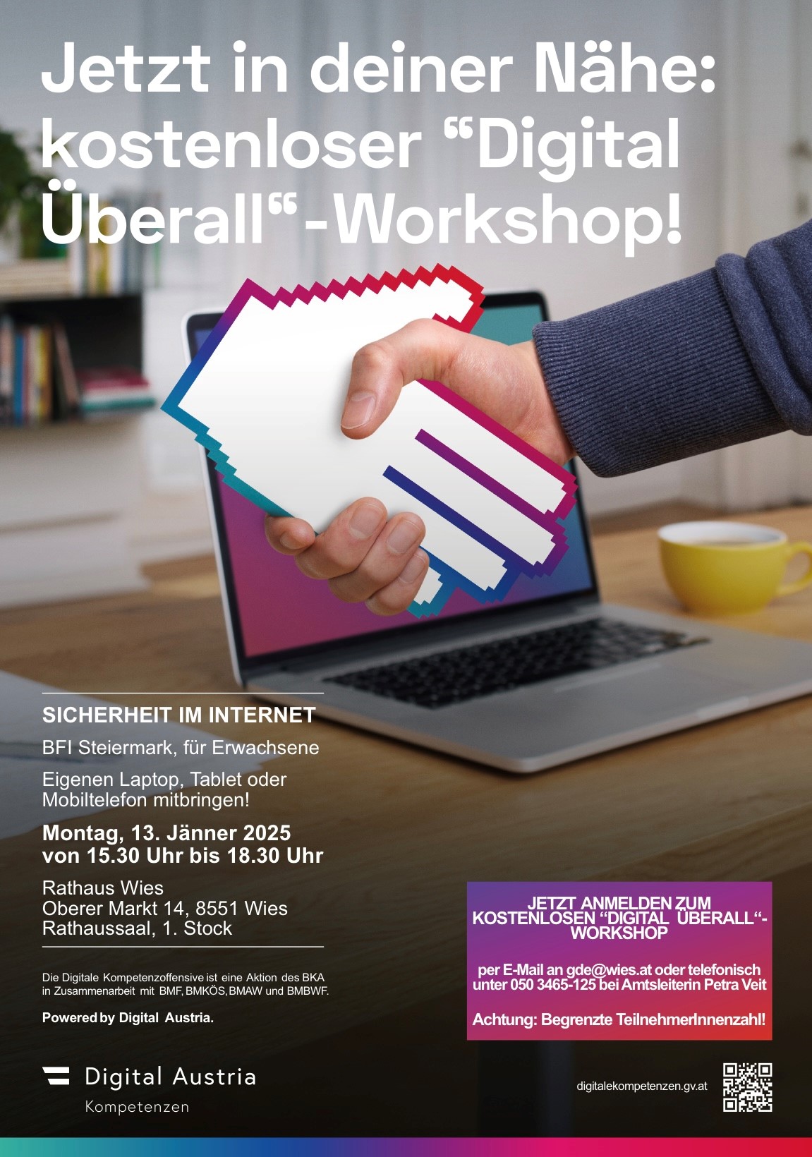 Plakat Workshop Sicherheit im Internet 13.01.2025